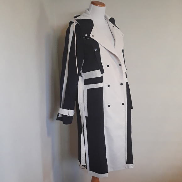 Bi-Color Windbraker Trench Coat - Picture 6 of 10